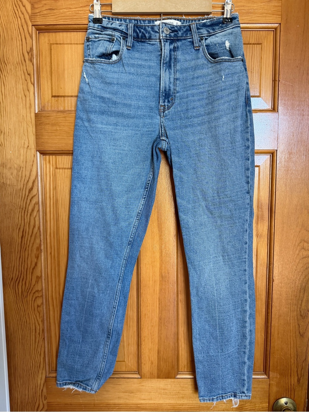 Abercrombie & Fitch Curve Love High Rise Skinny Jeans Size 27 Light Wash